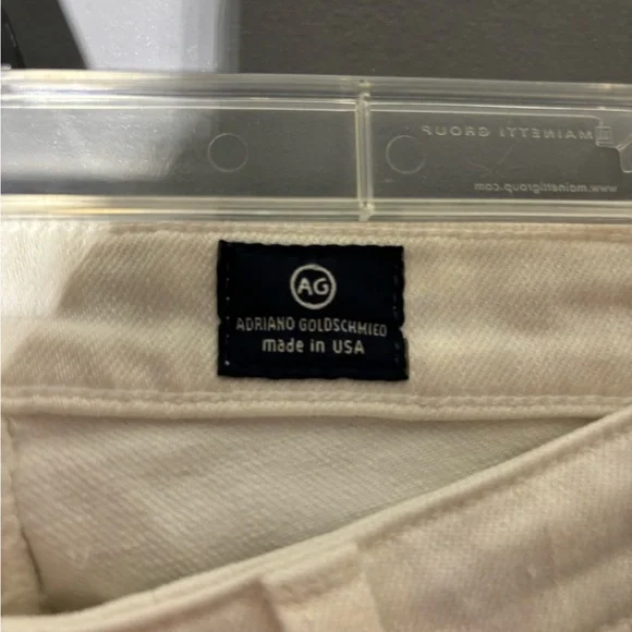 Ag Adriano Goldschmied The Stevie Slim Straight White Jeans Size 28 - Picture 4 of 6